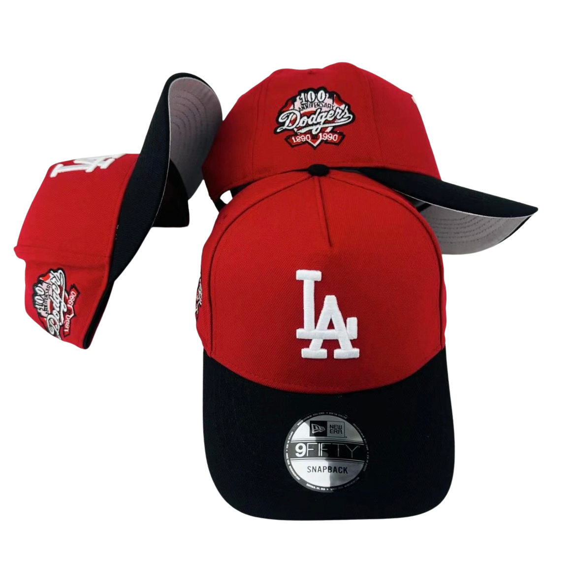 Los Angeles Dodgers Red Black 2 Tone Stadium 40th Anniversary SP 9Forty A-Frame Snapback
