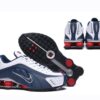 Nike Shox R4 "USA" Midnight Navy / White / Metallic Silver / Gym Red